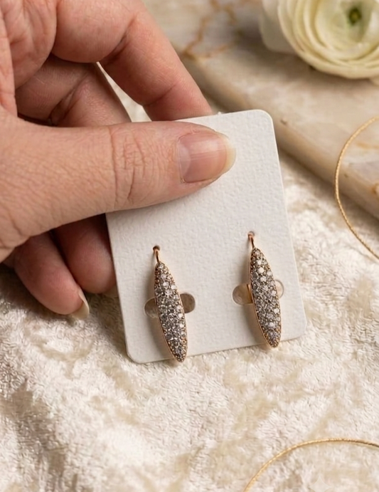 Celeste Pavé Hoops